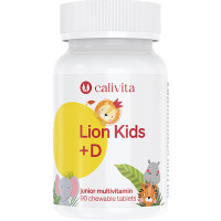 Lion Kids + Vitamin D, 90 tablete masticabile